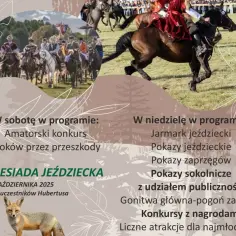 Biesiada Jeździecka 4 października 2025, kiedy jest Hubertus. Konkursy, pokazy, gonitwa za lisem i atrakcje dla najmłodszych.